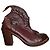Stivaletti in pelle marrone con borchie Barbara Bui