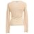 Suéter V-Neck Jil Sander en cachemira beige - vista 3