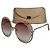 Vintage Chloé Übergroße Sonnenbrille Golden