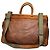 Vintage Courreges Leder Reisetasche Braun