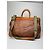 Vintage Courreges Leder Reisetasche Braun - Ansicht 15