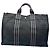 Vintage Hermès Canvas Tote Bag schwarz grau