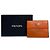 Saffiano Vintage Prada Triangle Leather Wallet Orange