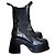 Jonak Botas Chelsea negras con plataforma Negro