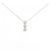 Autre Marque Collana con diamanti a tre pietre in oro bianco Au750 Argento