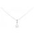 Autre Marque Colar Star Jewelry em Ouro Branco K10 com Pedra da Lua e Topázio Branco Prata