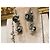 Magnifica parure DOLCE & GABBANA collana bracciale orecchini con perle nere swarovski logo e scritte Nero Argento - vista 10