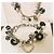 Magnifica parure DOLCE & GABBANA collana bracciale orecchini con perle nere swarovski logo e scritte Nero Argento - vista 5