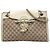 Borsa a spalla Emily grande in tela GG marrone Gucci Beige