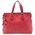 Bamboo Bolsa de couro vermelho Gucci com tassel de bambu