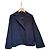 Max Mara Giacca corta in lana blu e nera Nero Blu scuro