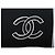 NUOVO FULARD CHANEL COCO LOGO CC 90 IN SETA NERA Nero - vista 7