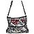 Borsa a spalla Coach con stampa floreale Nero Rosa Bianco Rosso