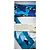 Bulgari Foulard in seta Bvlgari 'Roma a Sydney' Bianco Blu Blu chiaro Blu scuro - vista 6