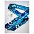 Bulgari Foulard in seta Bvlgari 'Roma a Sydney' Bianco Blu Blu chiaro Blu scuro - vista 8