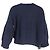 Stella Mc Cartney Asymmetrischer Pullover aus navyblauem Kaschmir mit Spitzenbesatz von Stella McCartney Marineblau - Ansicht 3