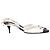 Timeless Chanel CC Slingback Kitten Heel Pumps in White Leather