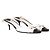 Timeless Chanel CC Slingback Kitten Heel Pumps in White Leather - view 3