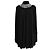 Abito Cappa Decorato Saint Laurent in Viscosa Nera Nero