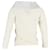 Max Mara V-Ausschnitt Pullover aus cremefarbenem Baumwoll Weiß Roh  - Ansicht 3