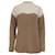 Sandro Kabelstrickpullover aus brauner Wolle  - Ansicht 1