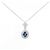 Autre Marque Collana in Zaffiro e Diamante Pt900 Pt850 Argento