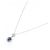 Autre Marque Collana in Zaffiro e Diamante Pt900 Pt850 Argento - vista 2