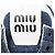 Sneakers in denim e suede Miu Miu Blu - vista 3
