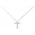 Autre Marque Collana a Croce con Diamanti in Platino Argento