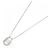 Autre Marque Platin-Diamant-Halskette Silber - Ansicht 2
