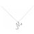 Autre Marque Collar Inicial M en Diamante Au750 Plata