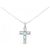 Autre Marque Aquamarin-Diamant-Halskette Pt900/Pt850 Silber