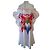 Alexander Mcqueen abito camicia in popeline con stampa di orchidea solarizzata a spalle scoperte Multicolore