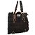 Borsa Guess nera in tessuto plissettato e pelle Nero
