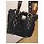 Borsa Guess nera in tessuto plissettato e pelle Nero - vista 6