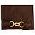 Luvas de couro marrom Hermès com hardware dourado torcido