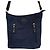 Autre Marque Borsa a spalla blu navy in tela e pelle