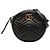Gucci Mini GG Marmont in pelle nera, borsa rotonda a tracolla Nero