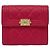 Cartera tri-fold de cuero caviar rosa Chanel Boy