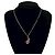 Collana con motivo a cuore Coco Mark in oro e strass rossi di CHANEL Rosso D'oro