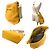 Borsa a spalla in pelle gialla Prada Giallo - vista 2