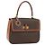 Céline Celine Vintage Umhängetasche aus beschichtetem Macadam-Canvas mittel Braun