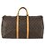 Borsa Keepall Louis Vuitton in tela Monogram 55 Marrone