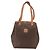 Céline Celine Vintage Macadam Schultertasche aus Canvas und Leder Braun