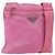 Prada Borsa a Tracolla Tessuto Medium con Tasca Anteriore Rosa