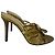 Versace veredelte Schlangenleder-Absatzmules Golden
