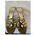 Versace veredelte Schlangenleder-Absatzmules Golden - Ansicht 2