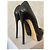 Décolleté in pelle nera con plateau Casadei Nero - vista 5
