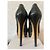 Décolleté in pelle nera con plateau Casadei Nero - vista 6