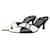 Mule slingback de crocodilo 'D Trick' da Dior por Galliano SS04 Branco  - vista 1